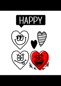 シンプルブラック☆ハート着せかえ