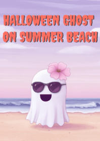 Cute Halloween Ghost Summer Beach Vibes