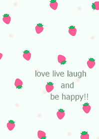 strawberry pattern/ mintgreen