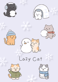purple Kitty Playing in the Snow 03_2