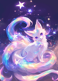 ✨夢幻彩虹の水晶九尾狐❤️