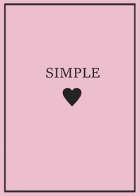 SIMPLE HEART /black pink
