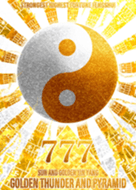Sun and golden yin yang 77