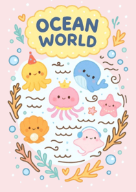 เพื่อนตัวน้อยแสนน่ารักใต้ท้องทะเล (pink)