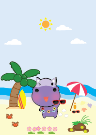 Simple cute hippo theme