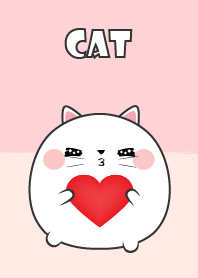 Lover Fat White Cat Theme