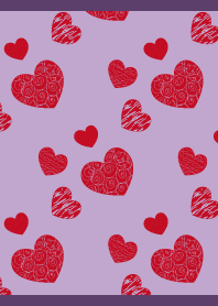 cute heart pattern on purple