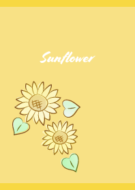 Pretty Sunflower on yellow