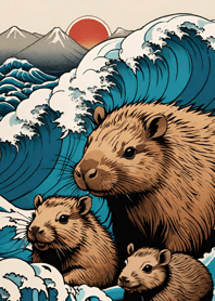 浮世絵 - 水豚 2d55A6