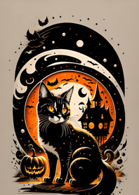 halloween cat D6fAFC