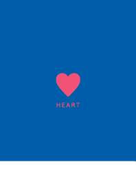 Simple Heart //Blue&White 04