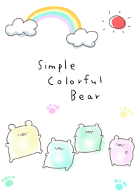 simple colorful bear.