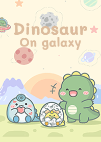 Dinosaur on green galaxy!!