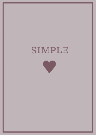 SIMPLE HEART =dustypurple beige=**