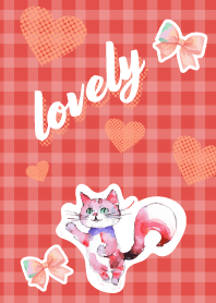 Naughty cats3 on red