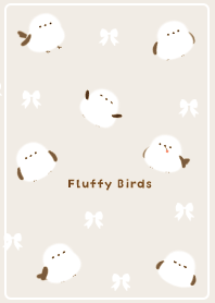 beige Fluffy Birds & Ribbons02_2
