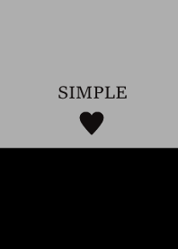 SIMPLE HEART /black gray