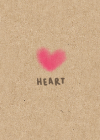 In kraftpaper x aquarelle, HEART.
