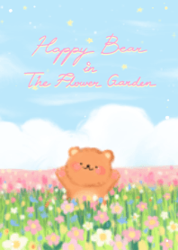 Happy Bear in Flower Garden (Revised)