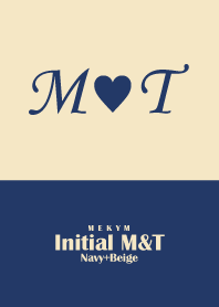 Initial M&T Navy+Beige