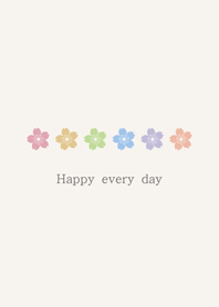 シンプルでカラフルなかわいい桜