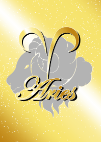 Zodiac signs -Aries2 gold-