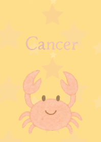 Cute Cancer on brown & yellow