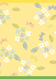 Spring flowers04 on yellow