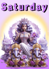 Saturday Goddess Lakshmi and Ganesha