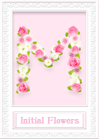 Initial M / Pink Rose