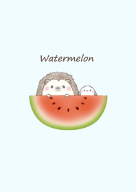 Hedgehog and Shimaenaga -watermelon- lu