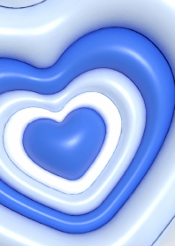 3D Lovely Heart Pop : blue