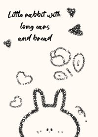 Little rabbit with long ears and bread1