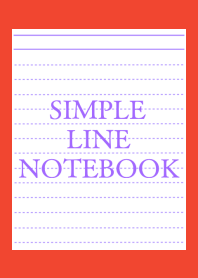SIMPLE PURPLE LINE NOTEBOOKj-RED