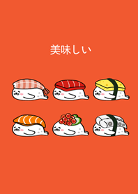 慵懶海豹部隊˙小壽司(橘色)