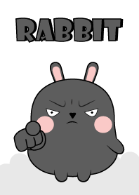Love Cute Cute Black Rabbit