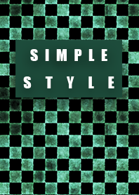 Broken blue green check Simple style