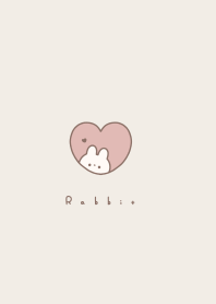 兔子和心 / pink brown