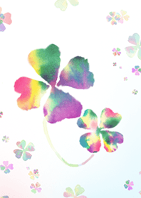 幸運のクローバー2#水彩タッチ