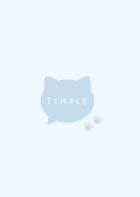 Simple & Cat /aqua blue BW