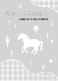 Stars & Horses (Beige Gray)