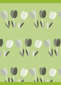 Three monochrome tulips on MG