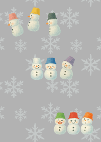 Colorful Snowman03 on white