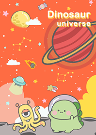 Universe/Dinosaur/Alien/orange yellow