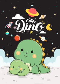 Dinosaur Cute Black