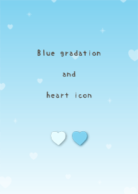 Blue gradation and heart icon