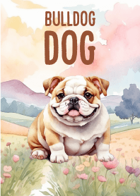 Bulldog In Flower Theme 4