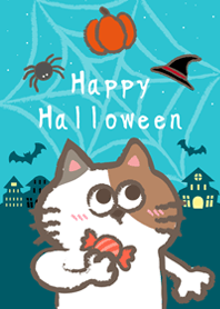 แมวฮาโลวีน!(สีฟ้ามิ้นท์)