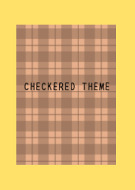 DUSTY ORANGE CHECKERED THEMEj-YELLOW