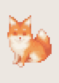 Tema Fox Pixel Art Bege 01